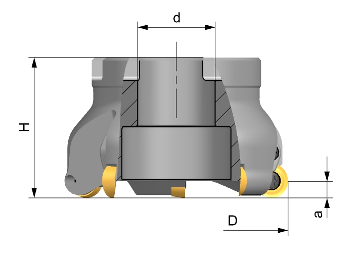 Корпус фрезы RCM12-8R-125-40-7Z