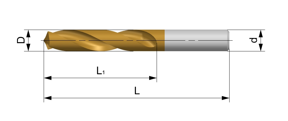 Сверло твердосплавное HRC55 3D13.0 (хв14)