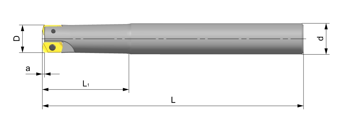 Корпус фрезы LNM03R-25-25-150-4Z